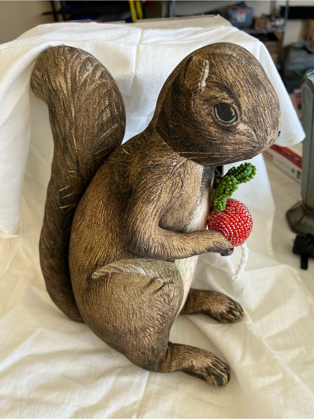 John Derain Charming Brown Squirrel Accent Pillow 13” - Picture 4 of 4